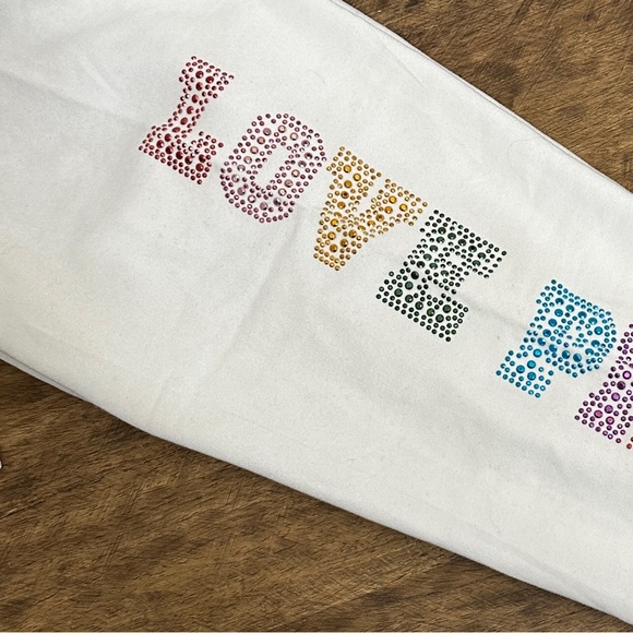 VICTORIA’S SECRET PINK HTF VINTAGE OLD SCHOOL LOVE PINK WHITE LOGO SWEATPANTS S - Picture 8 of 11